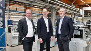 Die IMS Gear-Führungsspitze mit Ales Starek, Bernd Schilling und Wolfgang Weber blickt optimistisch nach vorne. Foto: Jens Fröhlich