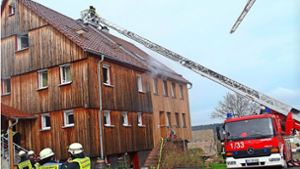 Am  Morgen des 27. März hat es in Bieselsberg gebrannt. Foto: Kreisfeuerwehrverband Calw/Stocker